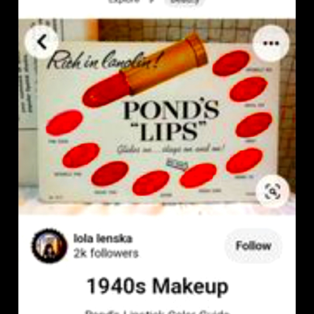 vintage ponds lips lipstick container